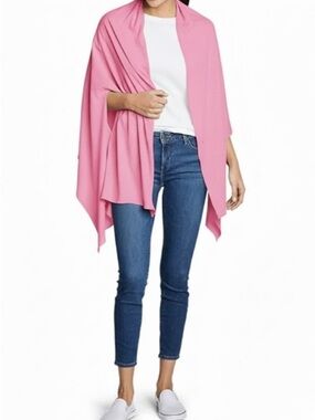 Eddie Bauer Daisy Travel Wrap Women's One Size Lava Pink Lightweight Pocket NWT